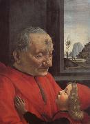 Domenicho Ghirlandaio Alter Mann mit einem kleinen jungen Spain oil painting artist